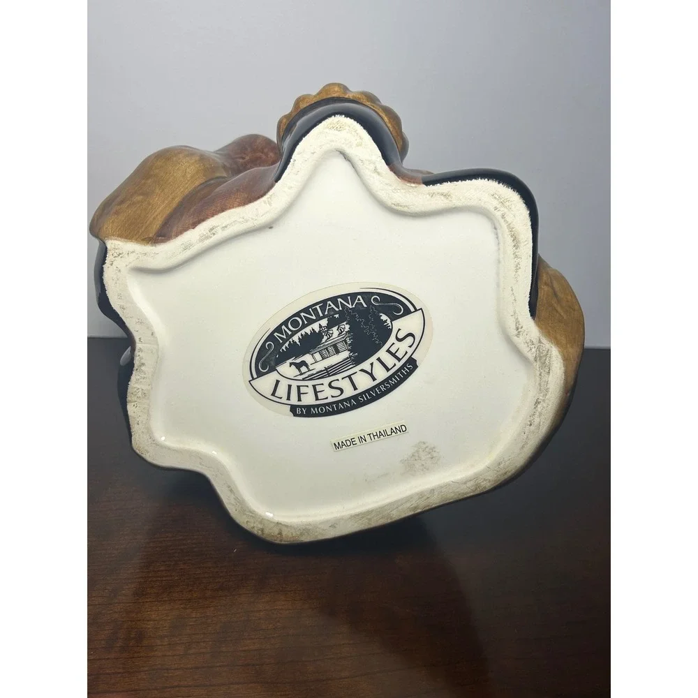Montana Lifestyles Horse Cookie Jar Ceramic Brown Western Equestrian Decor 12